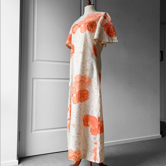 Vintage Dresses & Skirts - Vintage 70's IMPRESSIONS by BERLEI Carnation Floral Maxi Dress
